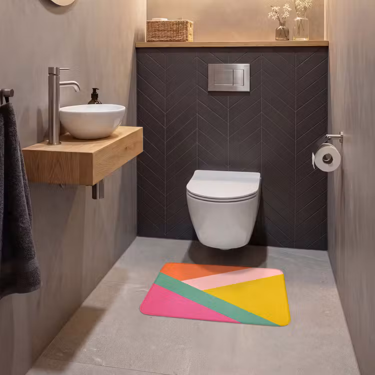 WC Mat - Driehoeken - Kleurrijk - Abstract — 2