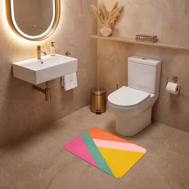 WC Mat - Driehoeken - Kleurrijk - Abstract — 4
