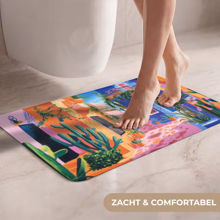 WC Mat - Geel - Blauw - Oranje - Huis — 7