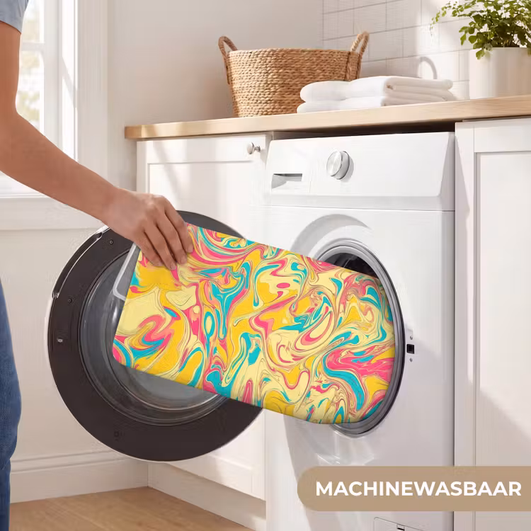WC Mat - Geel - Roze - Blauw - Retro — 5