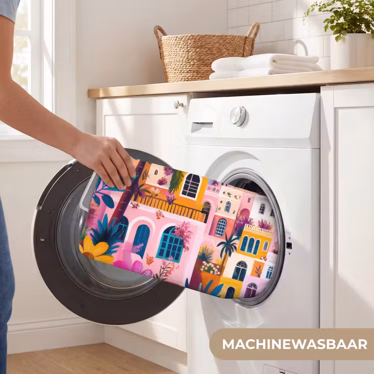 WC Mat - Kleurrijk - Roze - Oranje - Geel - Bloemen — 5