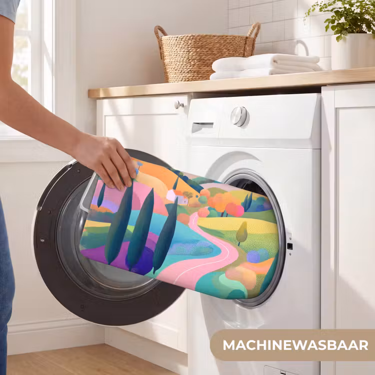 WC Mat - Landschap - Paars - Pastel - Huizen — 5