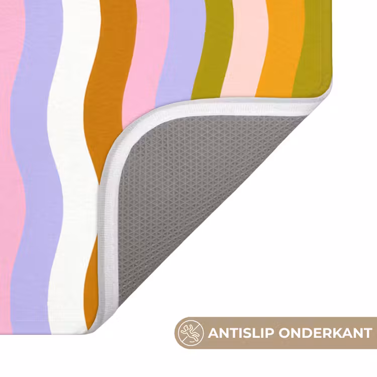 WC Mat - lijnen - Golven - Pastelkleuren - Patroon — 3