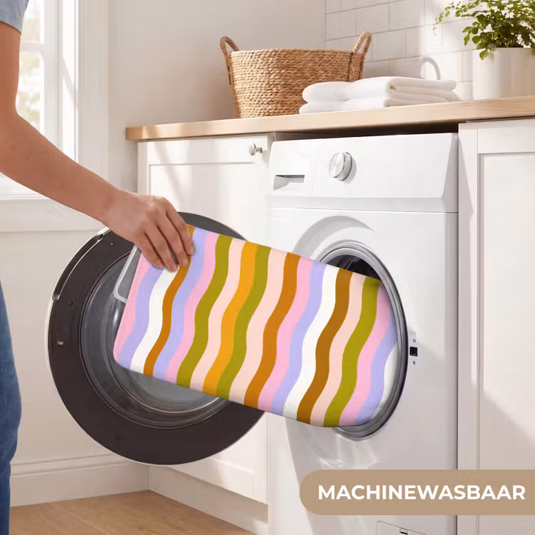 WC Mat - lijnen - Golven - Pastelkleuren - Patroon — 5