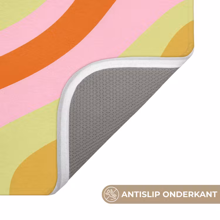 WC Mat - Lijnen - Pasteltinten - Golvend — 3