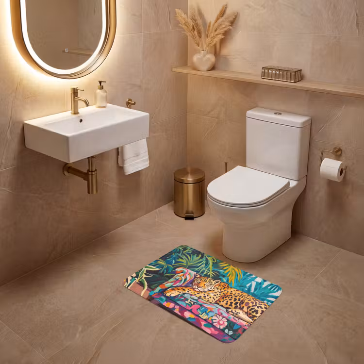 WC Mat - Luipaard - Kleurrijk - Tropisch — 4