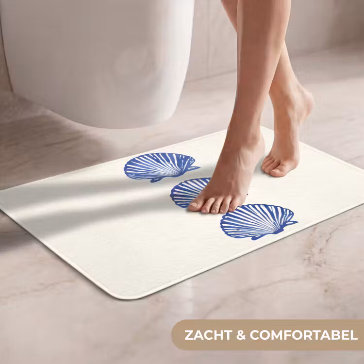WC Mat - Schelpen - Blauw - Patroon — 7