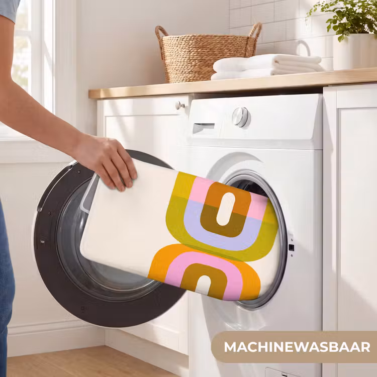 WC Mat - Stapel - Vormen - Geblokt - Oranje — 5