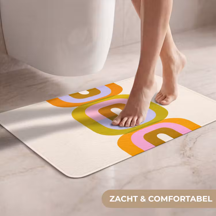 WC Mat - Stapel - Vormen - Geblokt - Oranje — 7