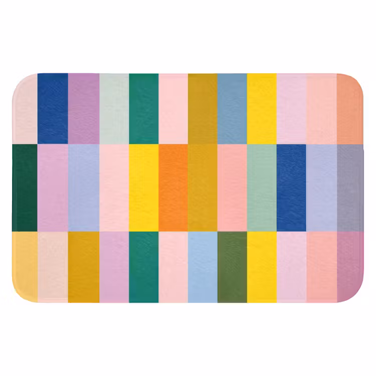 WC Mat - Stroken - Blauw - Patroon - Abstract — 1