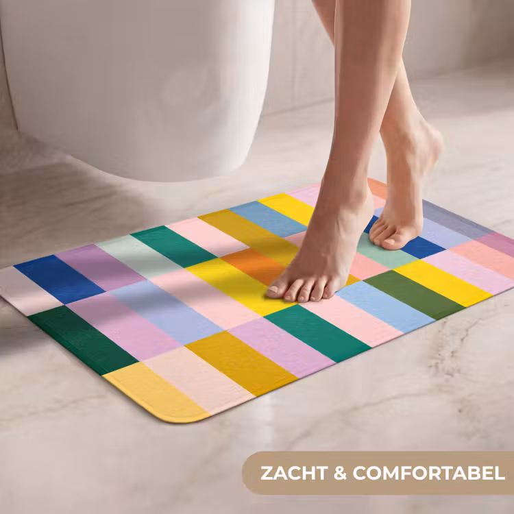 WC Mat - Stroken - Blauw - Patroon - Abstract — 7