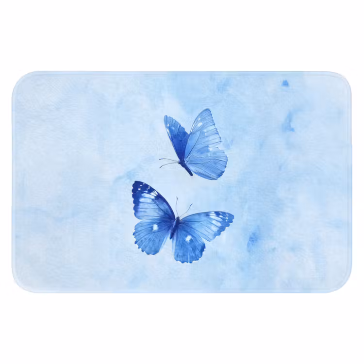 WC Mat - Vlinders - Sierlijk - Blauw — 1