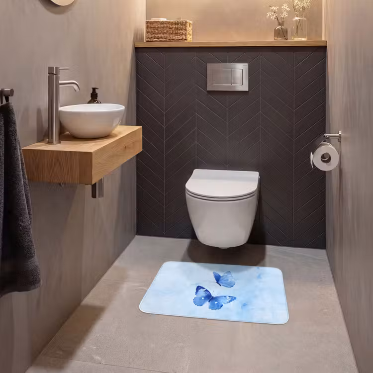 WC Mat - Vlinders - Sierlijk - Blauw — 2