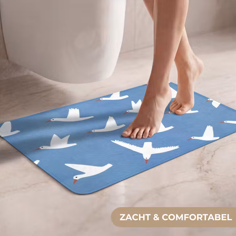 WC Mat - Vogels - Wit - Patroon — 7