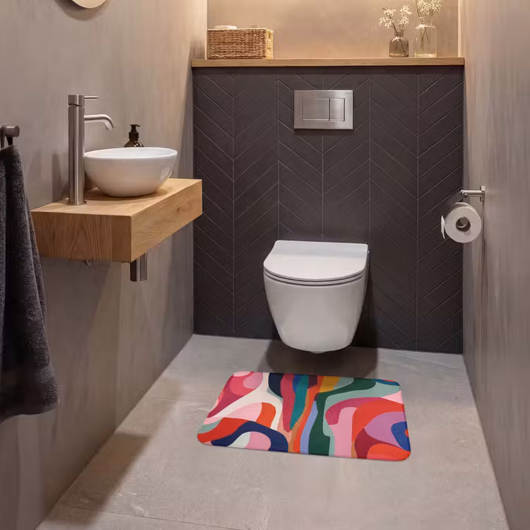 WC Mat - Vormen - Bochten - Kleurrijk - Abstract — 2