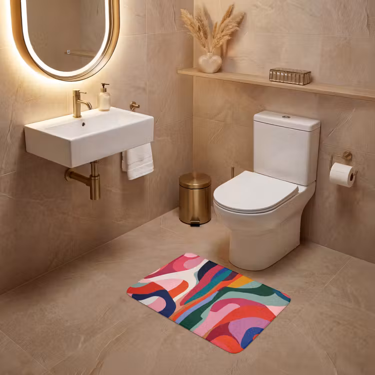 WC Mat - Vormen - Bochten - Kleurrijk - Abstract — 4