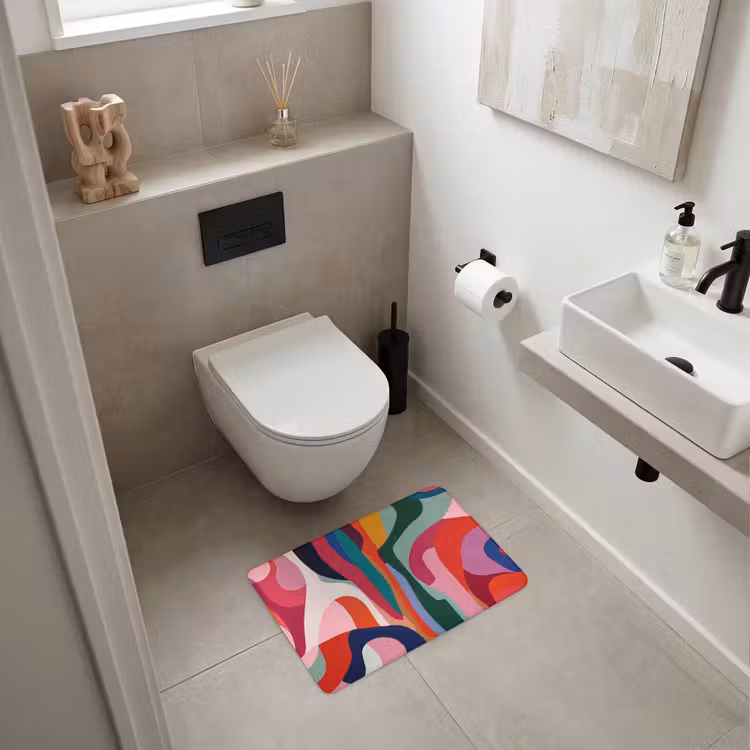 WC Mat - Vormen - Bochten - Kleurrijk - Abstract — 6