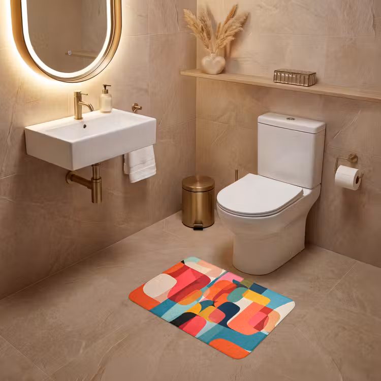 WC Mat - Vormen - Kleurrijk - Abstract - Vlakken — 4