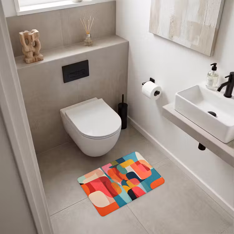 WC Mat - Vormen - Kleurrijk - Abstract - Vlakken — 6