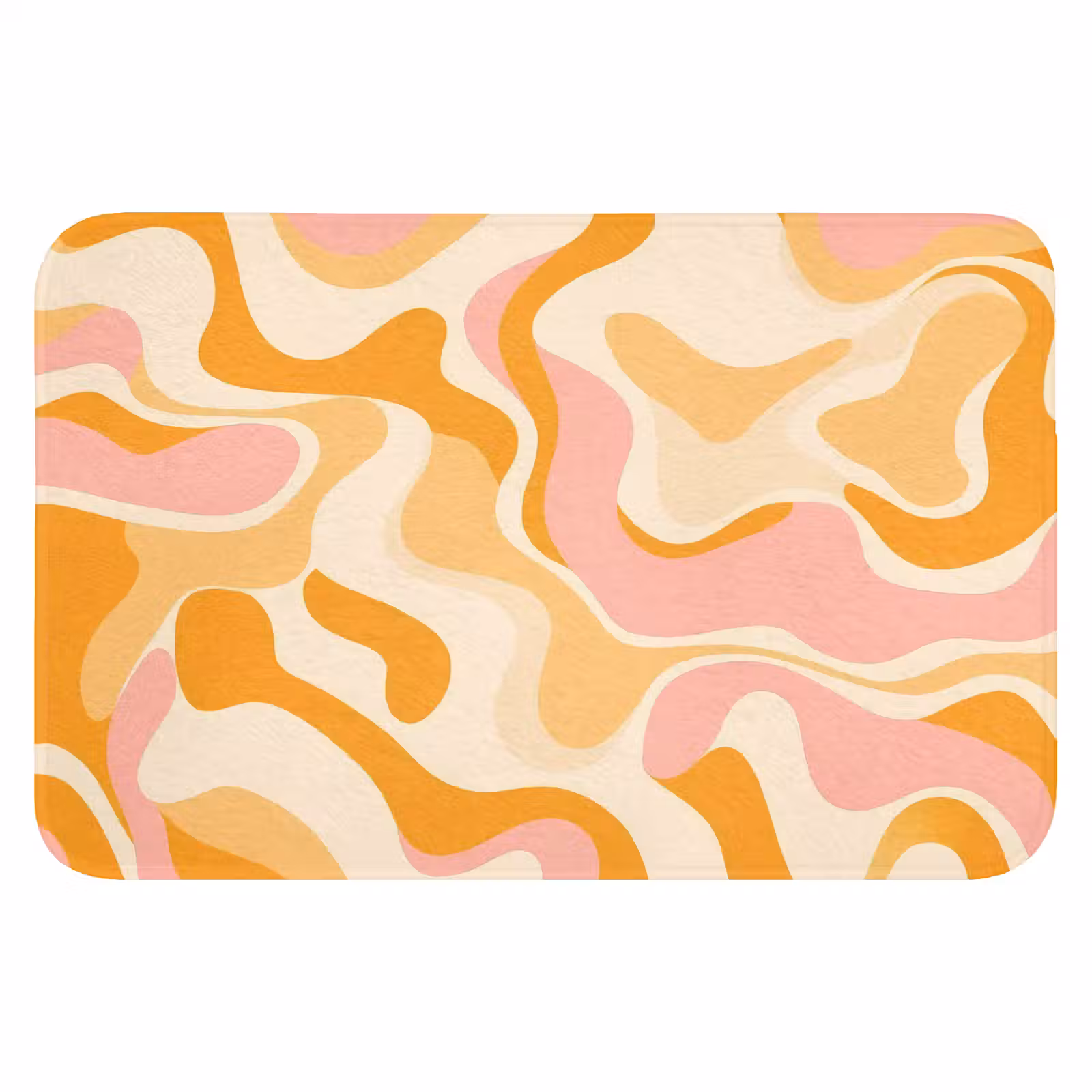 WC Mat - Abstract - Golvend - Oranje — 1