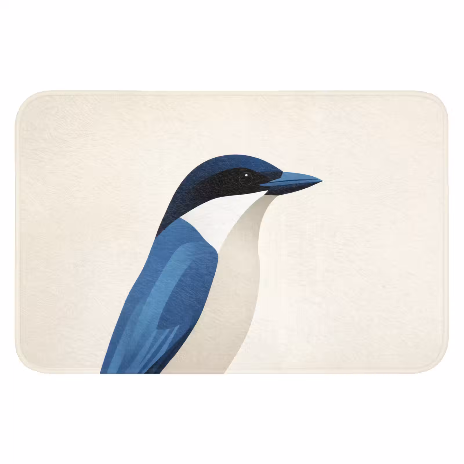 WC Mat - Illustratie - Blauw - Vogel — 1