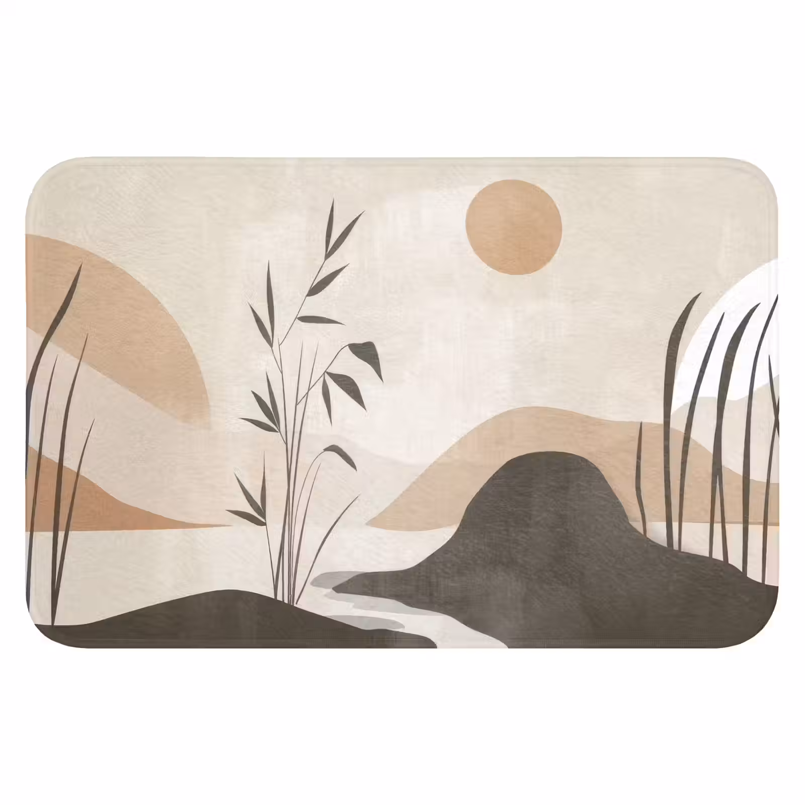 WC Mat - Japandi - Landschap - Beige — 1