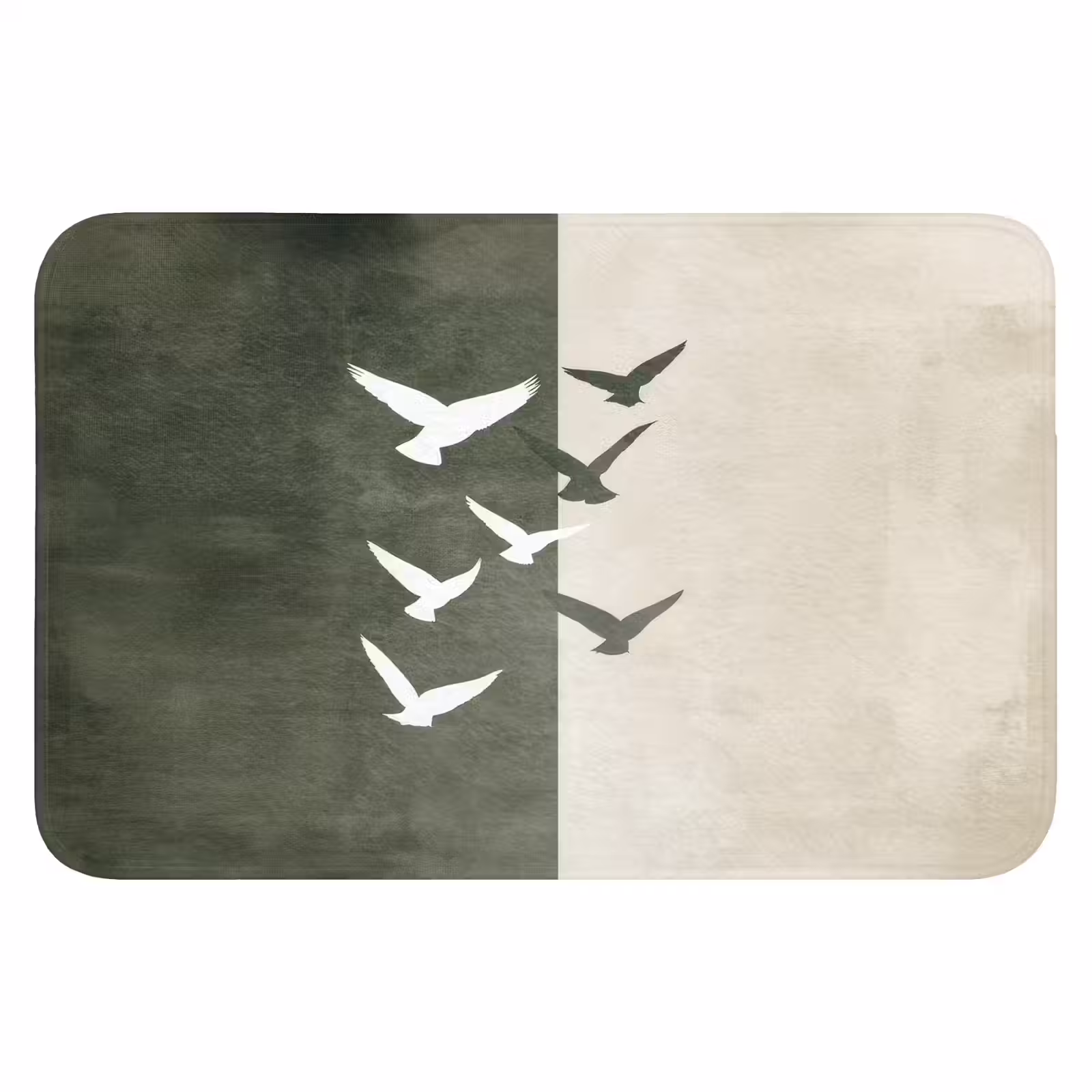 WC Mat - Japandi - Vogel - Groen — 1