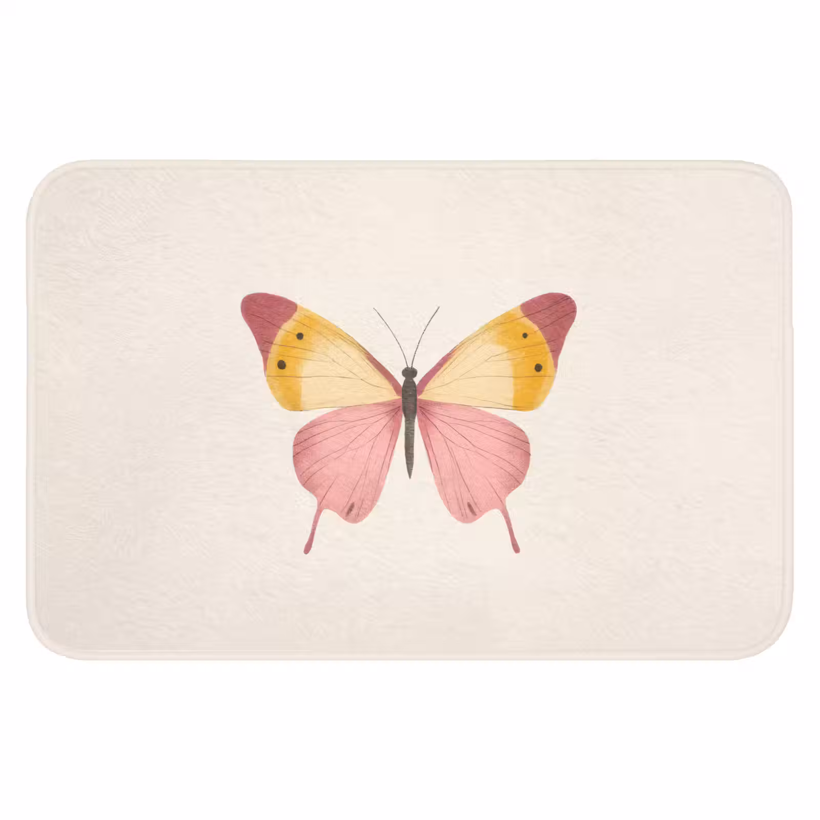 WC Mat - Vlinder - Illustratie - Roze — 1