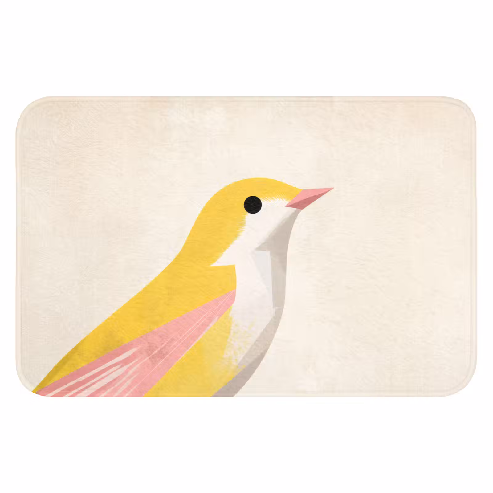 WC Mat - Vogel - Minimalistisch - Geel — 1