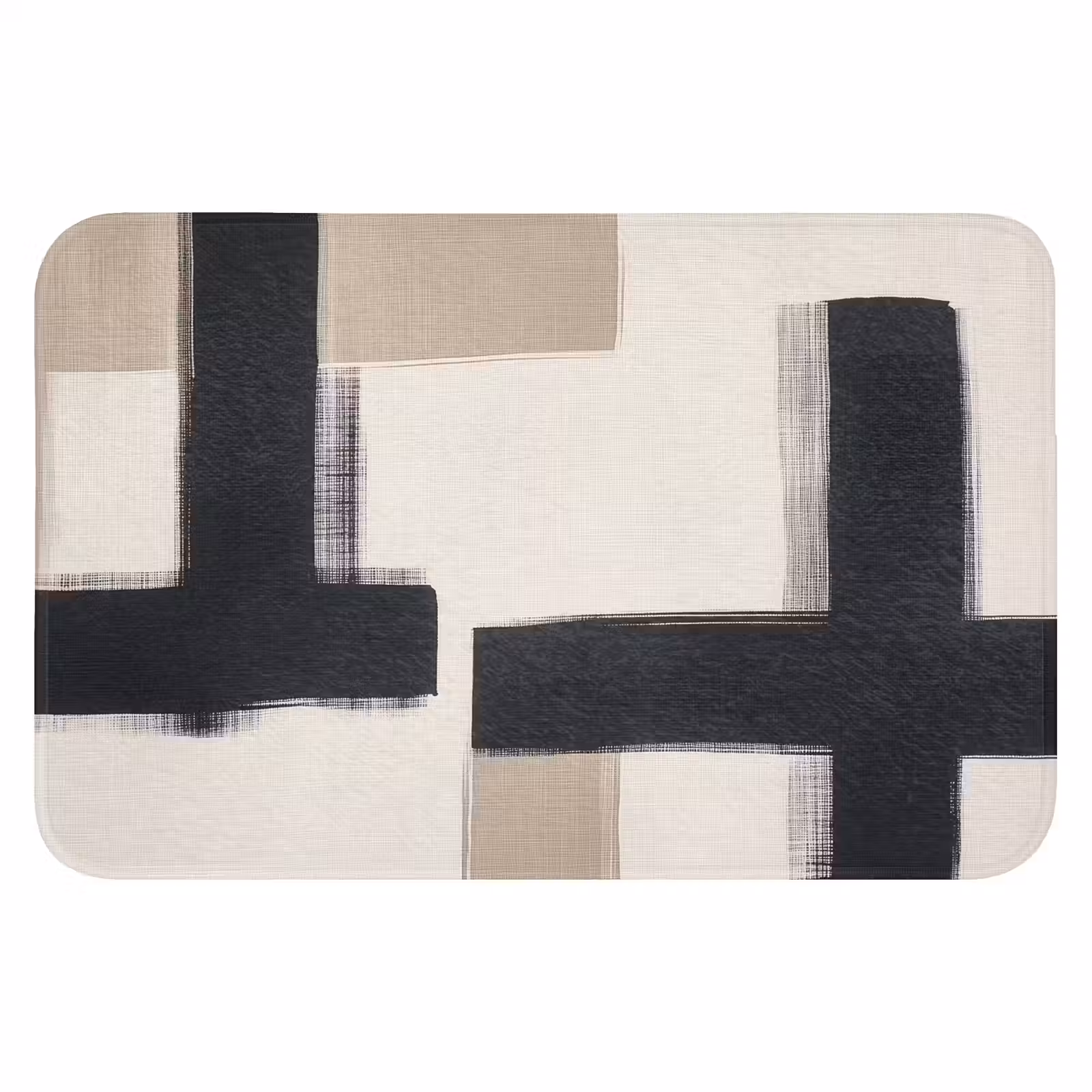 WC Mat - Zwart - Abstract - Japandi — 1