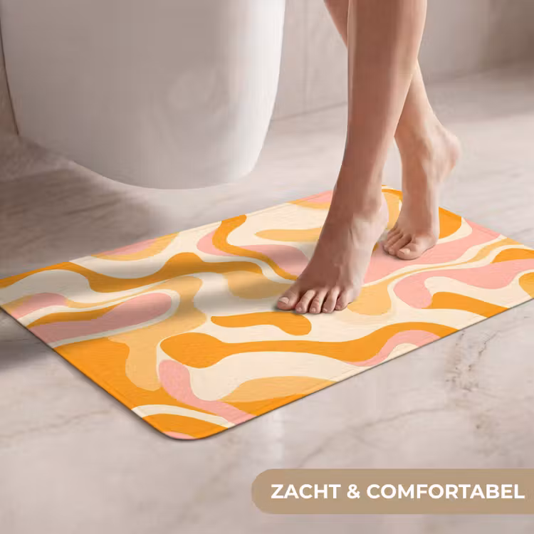 WC Mat - Abstract - Golvend - Oranje — 7