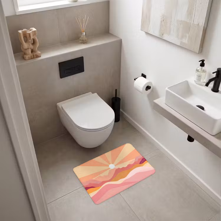 WC Mat - Bergen - Abstract - Zonnestralen - Roze — 6