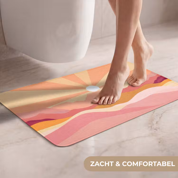 WC Mat - Bergen - Abstract - Zonnestralen - Roze — 7