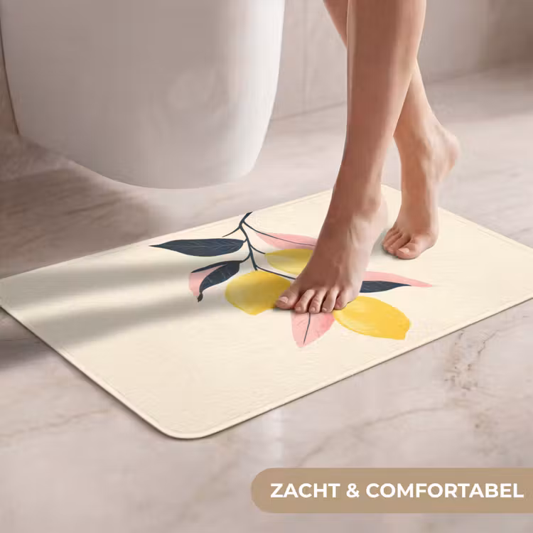 WC Mat - Citroenen - Felgeel - Tak - Bladeren — 7