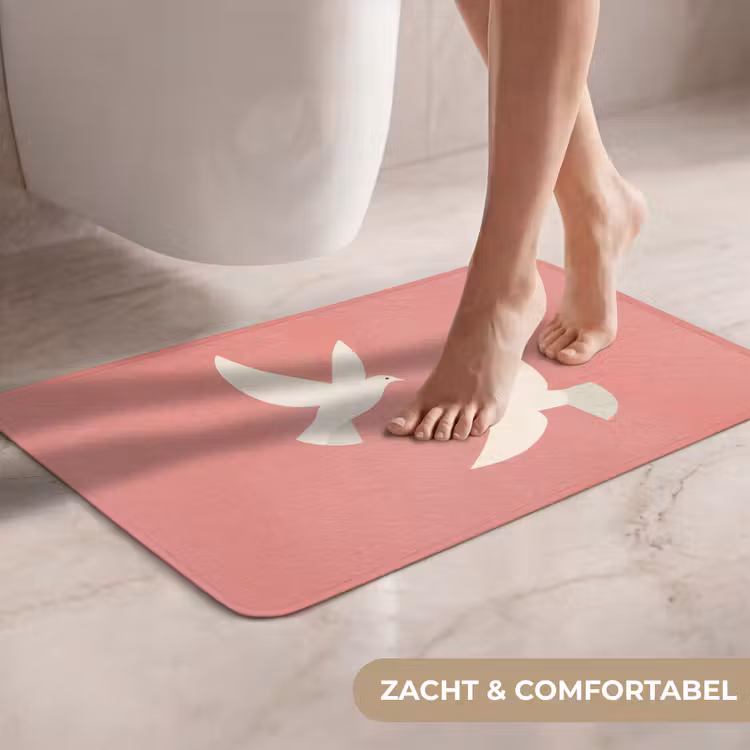 WC Mat - Duiven - Wit - Sierlijk — 7