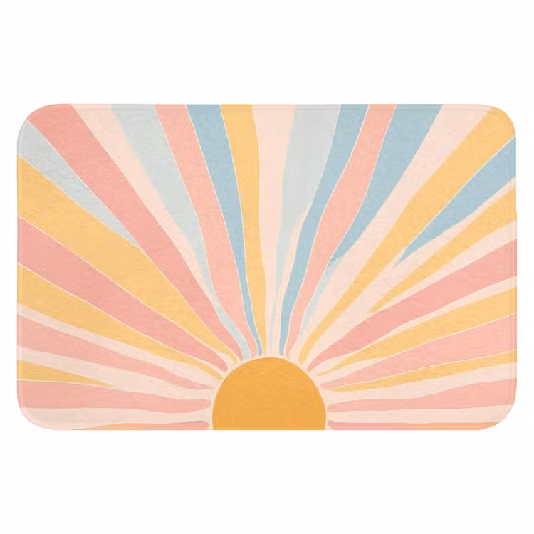 WC Mat - Illustratie - Zon - Pastelkleuren — 1
