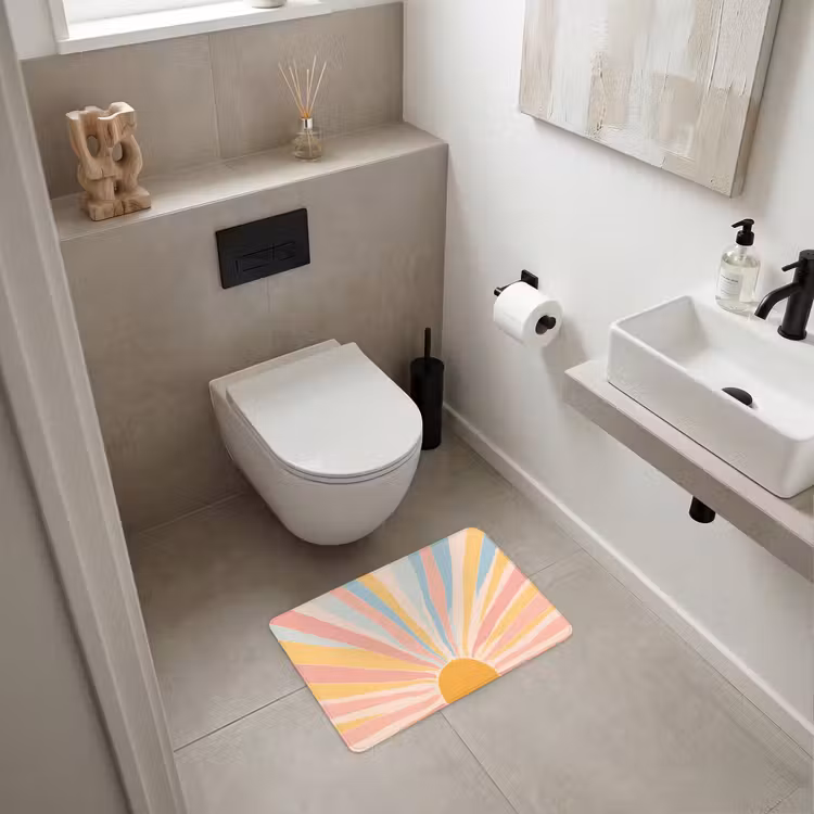 WC Mat - Illustratie - Zon - Pastelkleuren — 6