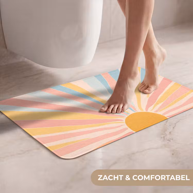 WC Mat - Illustratie - Zon - Pastelkleuren — 7