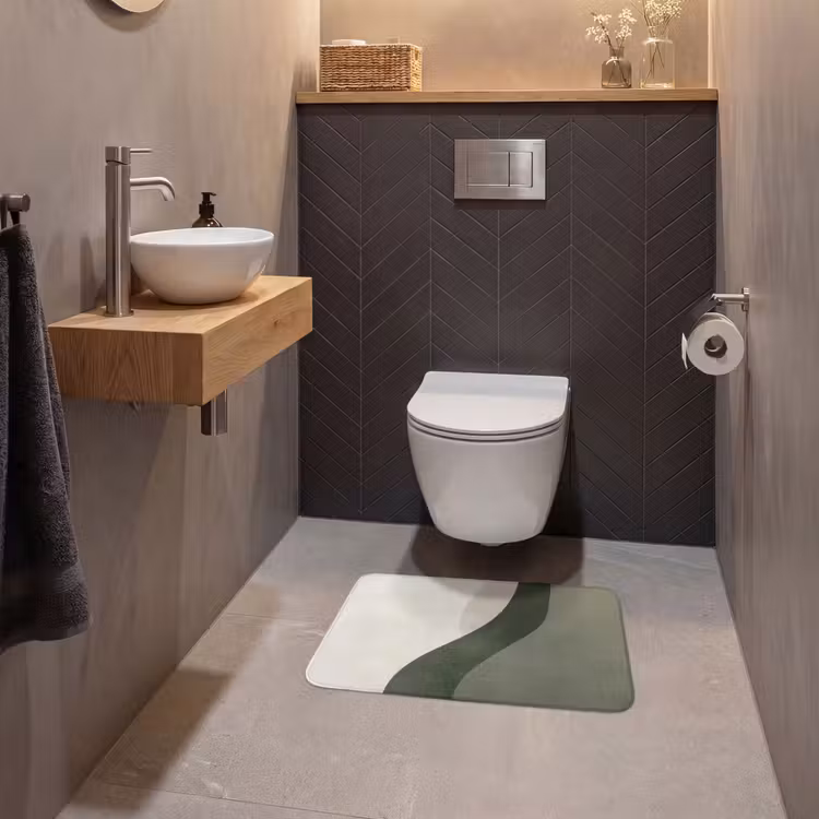 WC Mat - Japandi - Groen - Abstract - Modern — 2