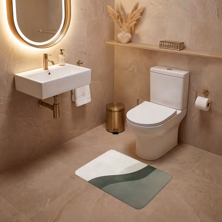 WC Mat - Japandi - Groen - Abstract - Modern — 4