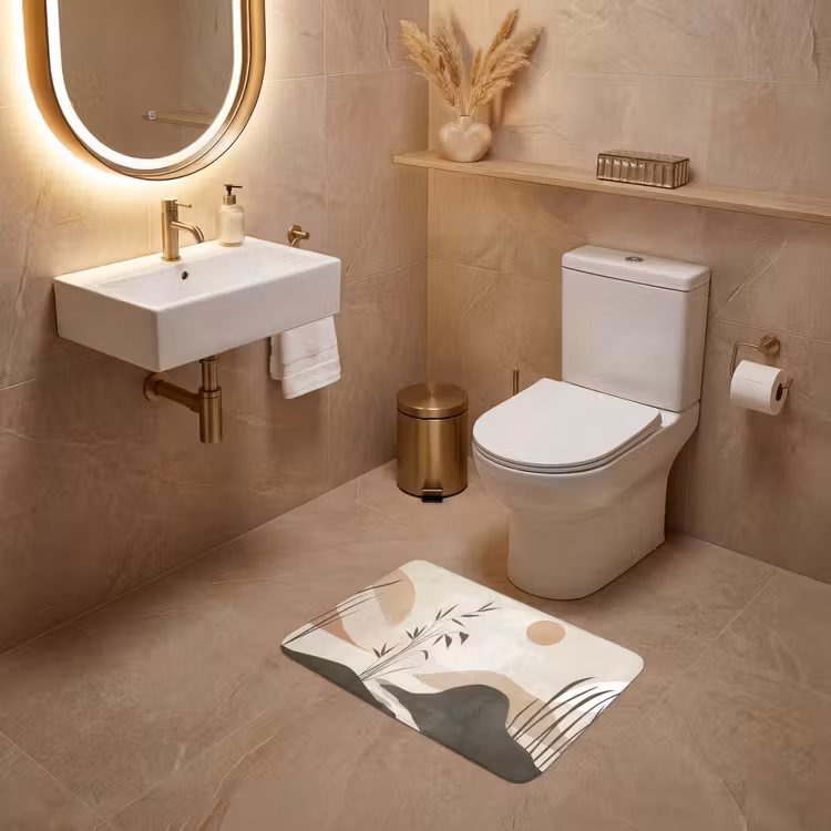 WC Mat - Japandi - Landschap - Beige — 4