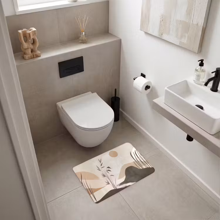 WC Mat - Japandi - Landschap - Beige — 6