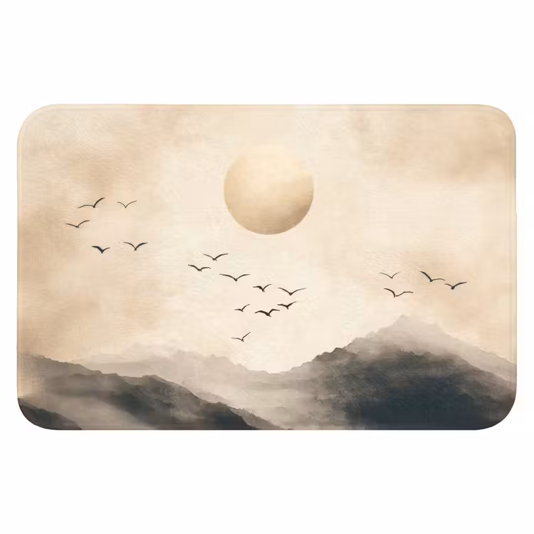 WC Mat - Landschap - Japandi - vogel — 1
