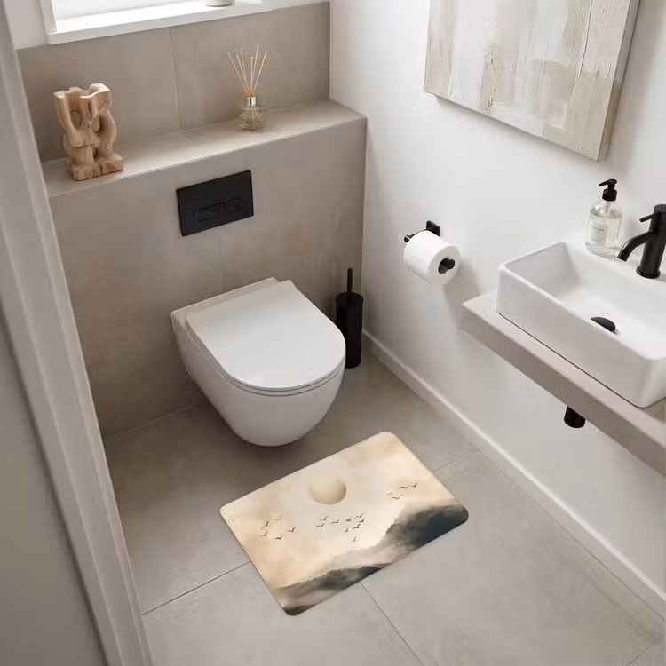 WC Mat - Landschap - Japandi - vogel — 6