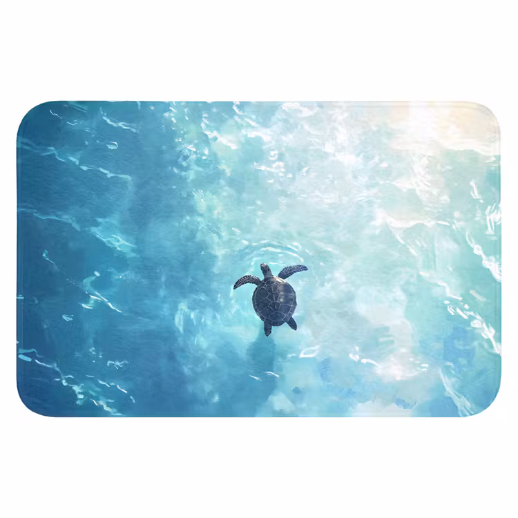 WC Mat - Schildpad - Zee - Blauw - Schittering — 1