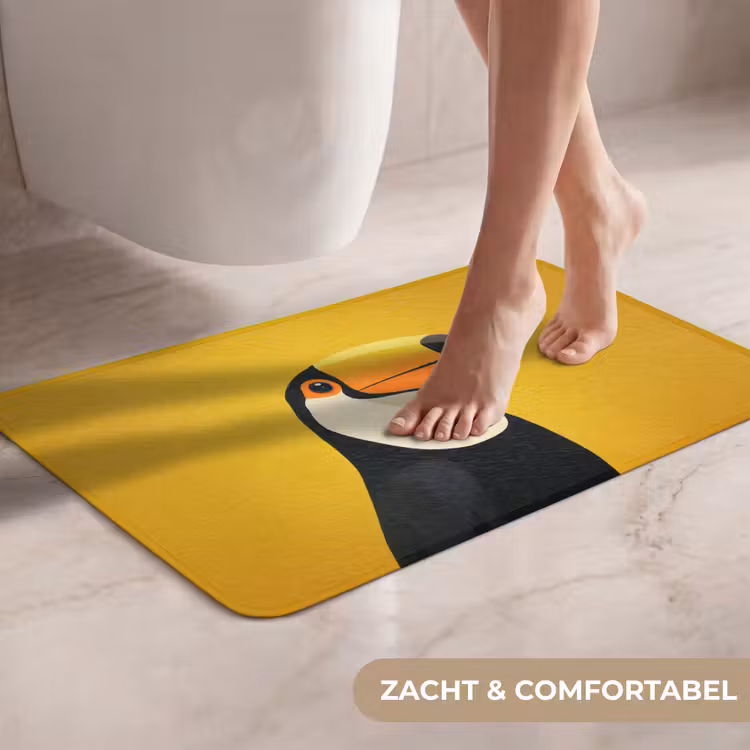 WC Mat - Toekan - Minimalistisch - Snavel - Oranje — 7