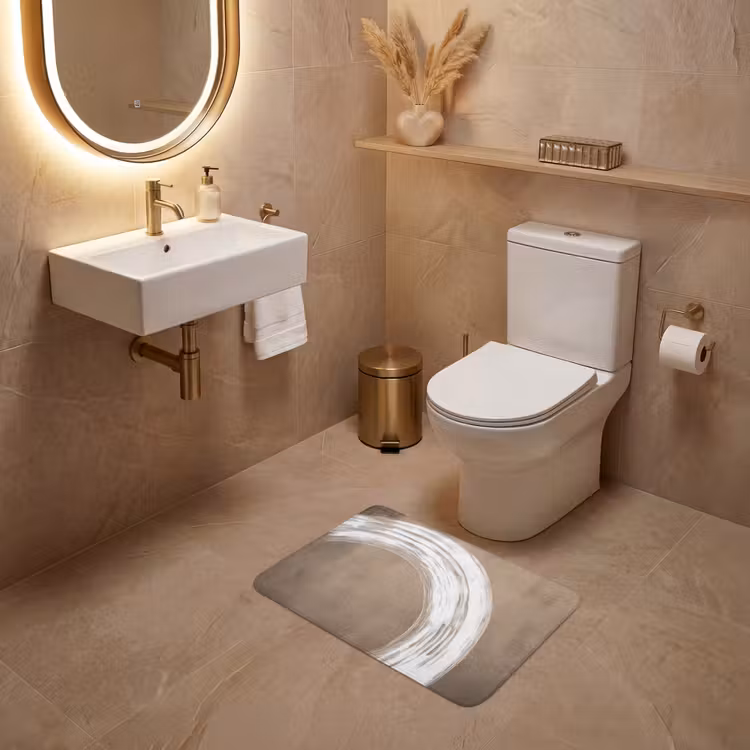 WC Mat - Verf - Bruin - Japandi — 4