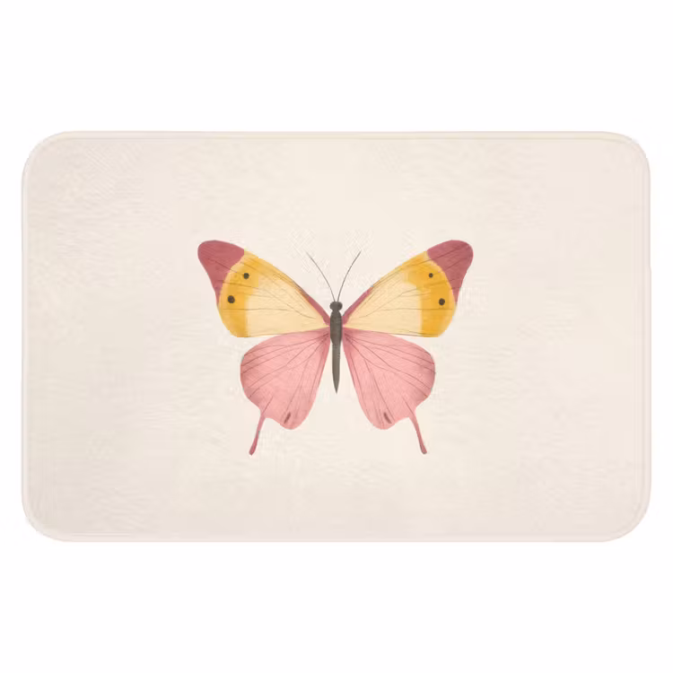WC Mat - Vlinder - Illustratie - Roze — 1