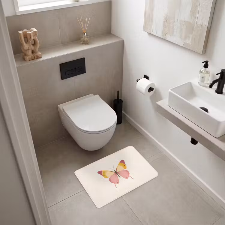 WC Mat - Vlinder - Illustratie - Roze — 6