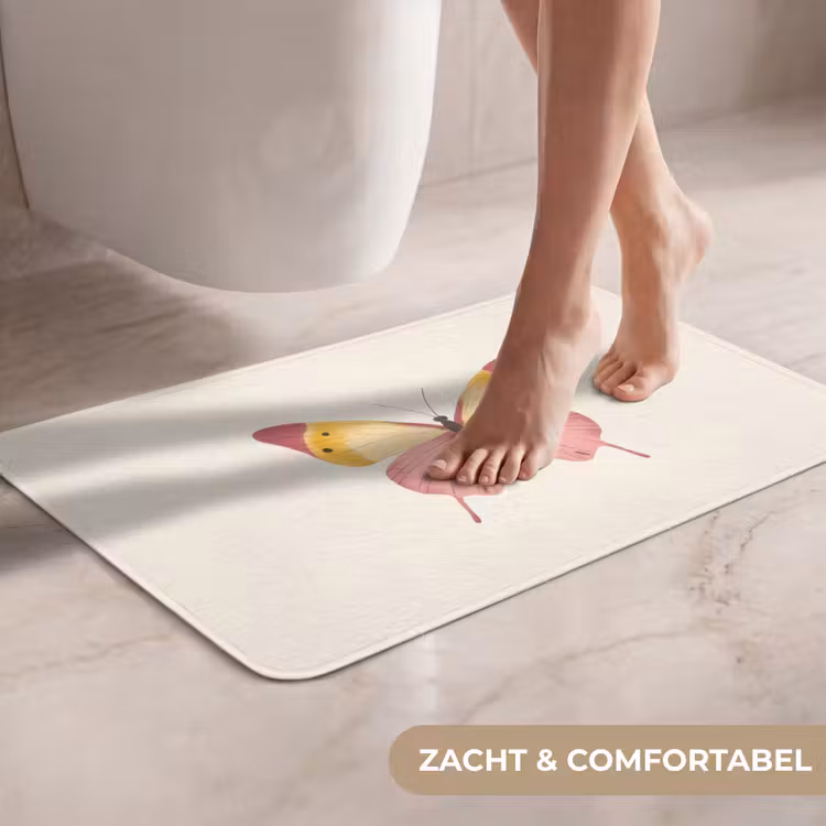 WC Mat - Vlinder - Illustratie - Roze — 7